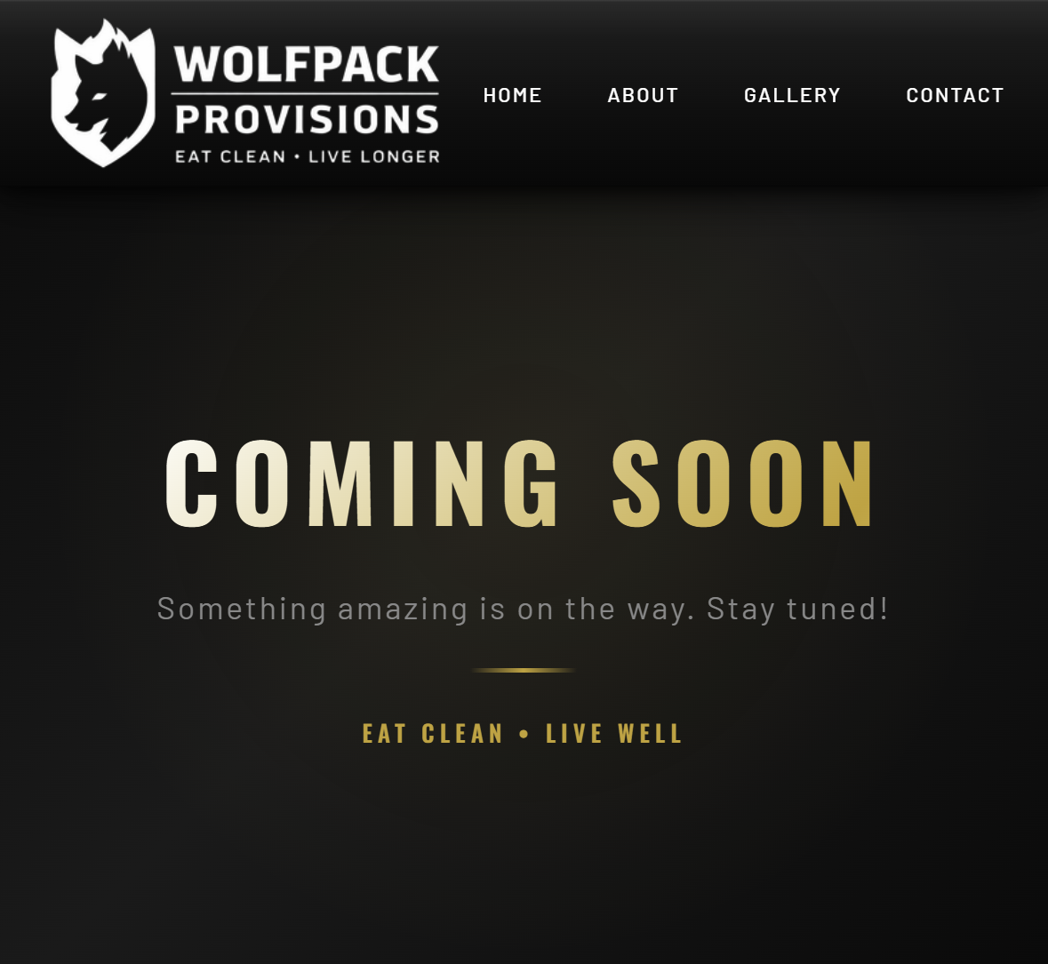 Screenshot of Wolfpack Provision website.
